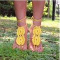 Деликатный браслет вязания крючком браслет босиком сандалии ноги ювелирные изделия